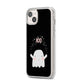 Magical Ghost iPhone 14 Plus Clear Tough Case Starlight Angled Image