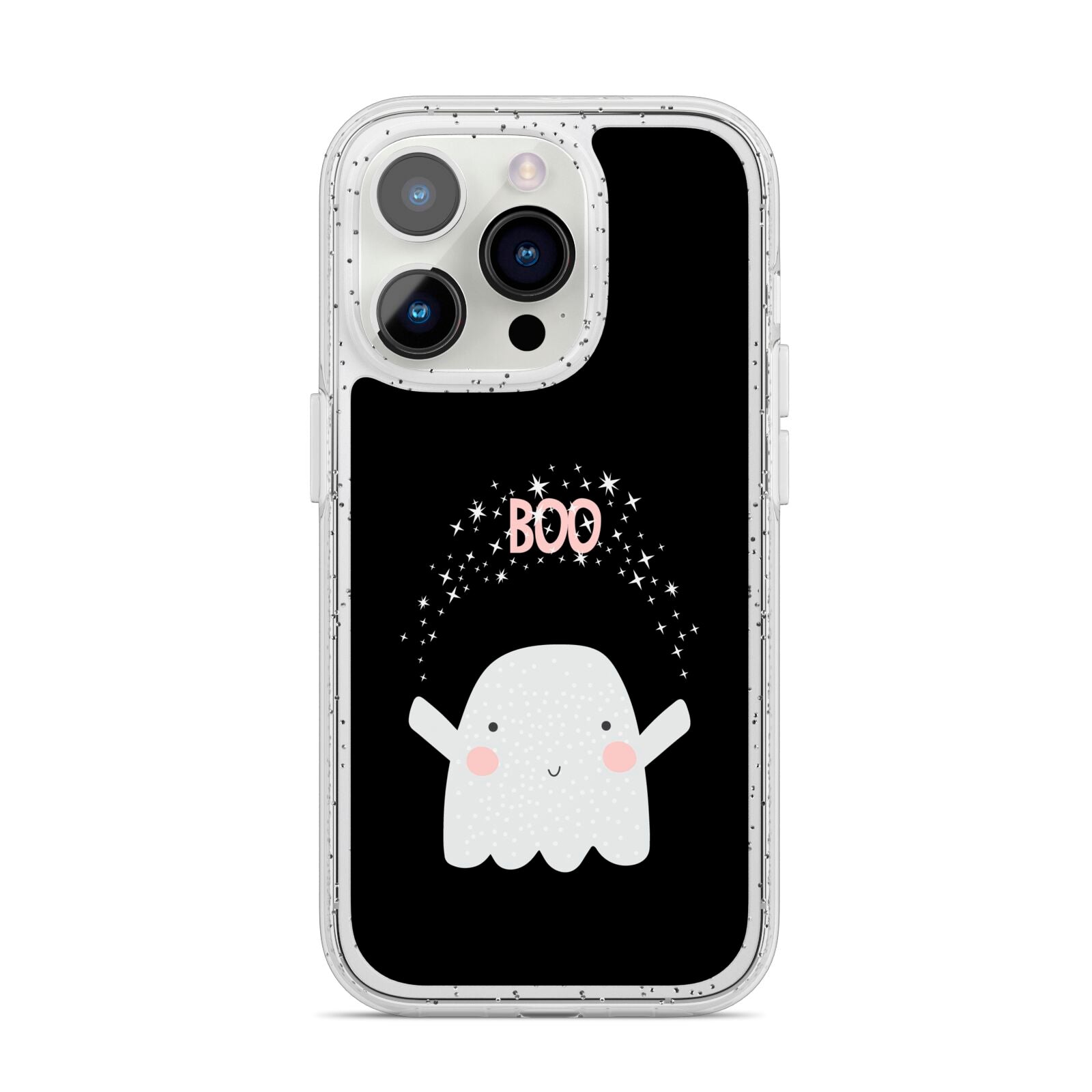 Magical Ghost iPhone 14 Pro Glitter Tough Case Silver
