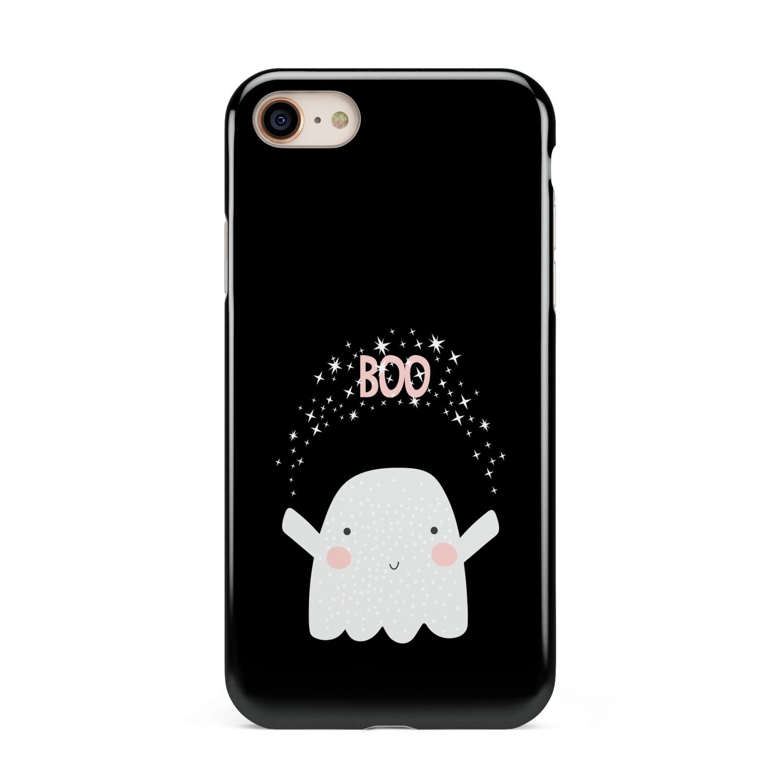 Magical Ghost iPhone 8 3D Tough Case on Gold Phone