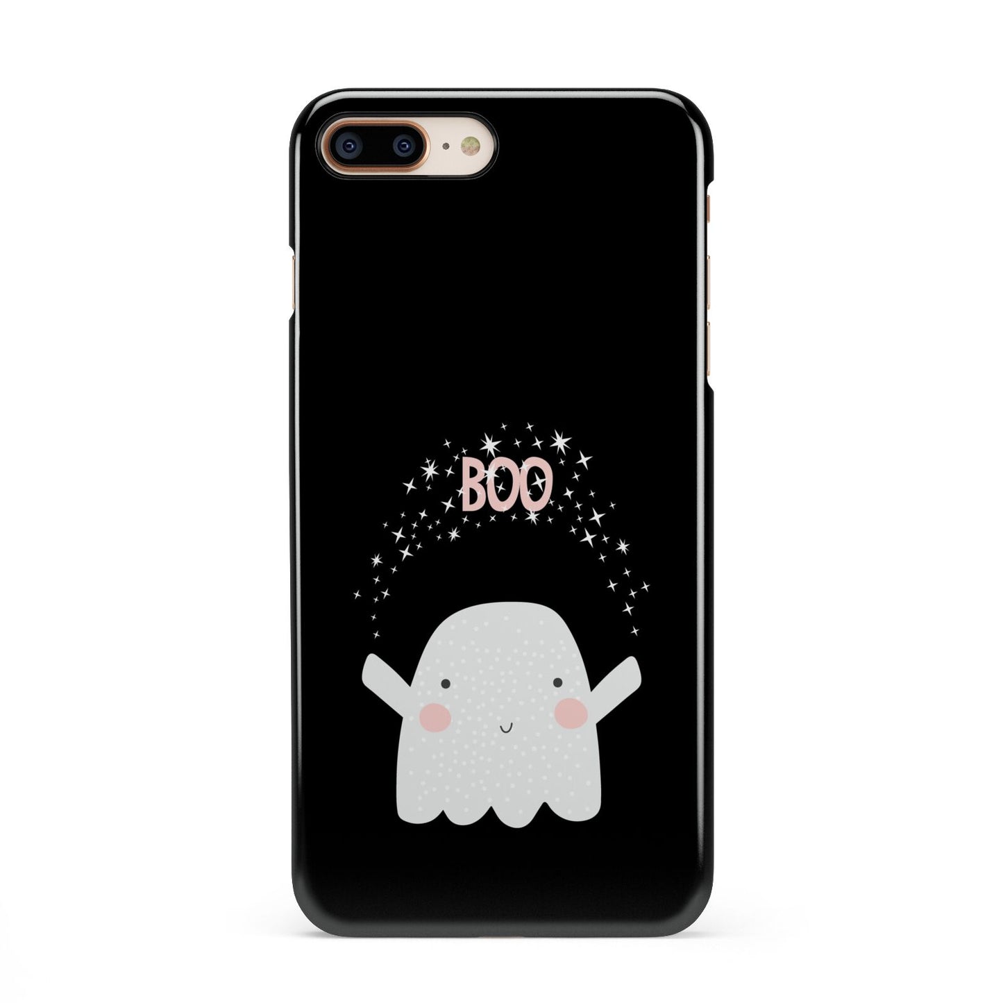 Magical Ghost iPhone 8 Plus 3D Snap Case on Gold Phone