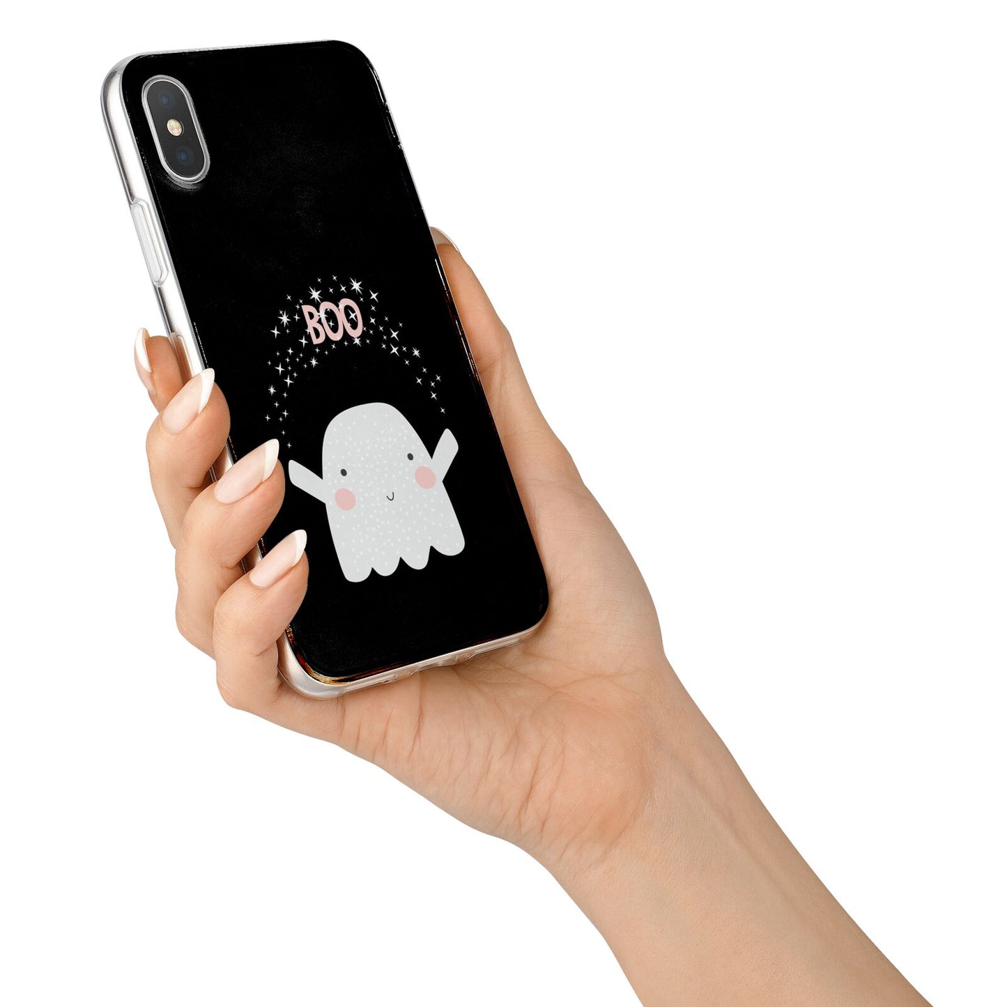 Magical Ghost iPhone X Bumper Case on Silver iPhone Alternative Image 2