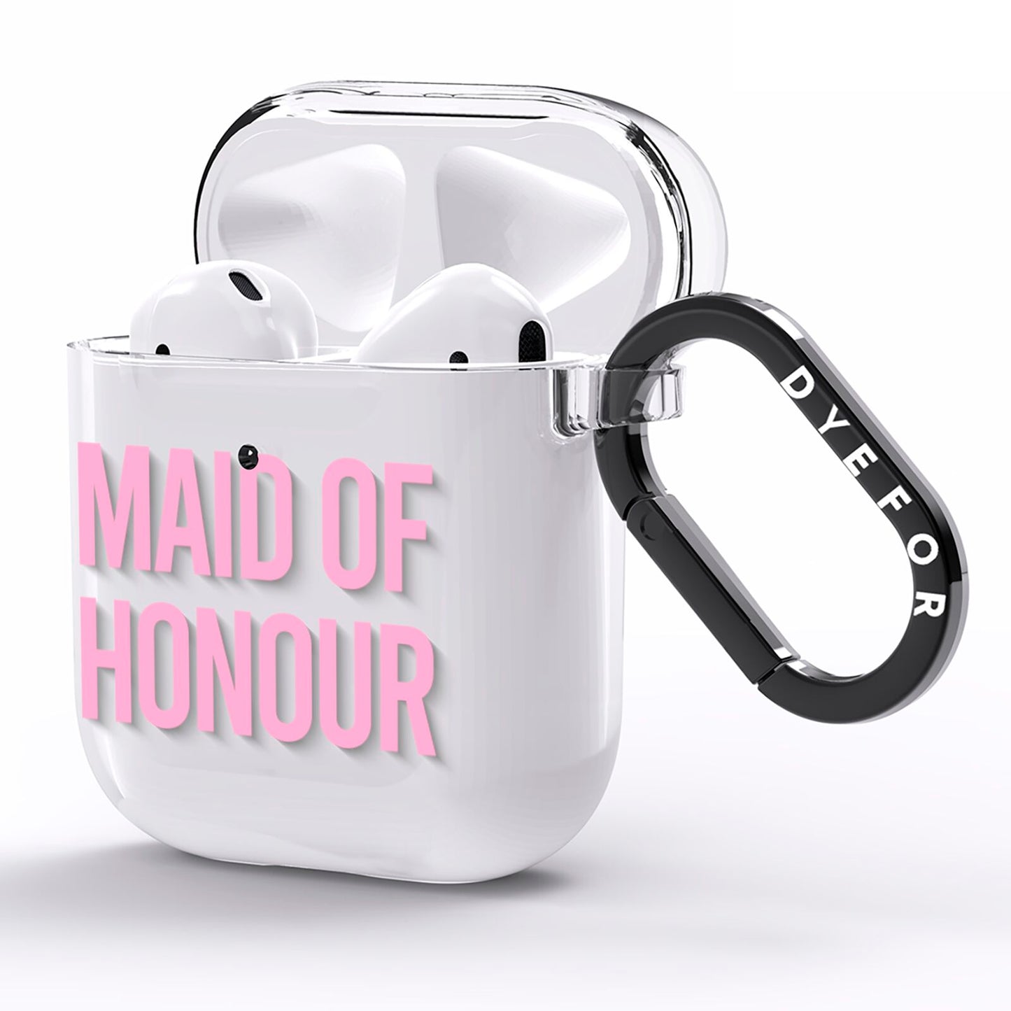 Maid of Honour AirPods Clear Case Side Image