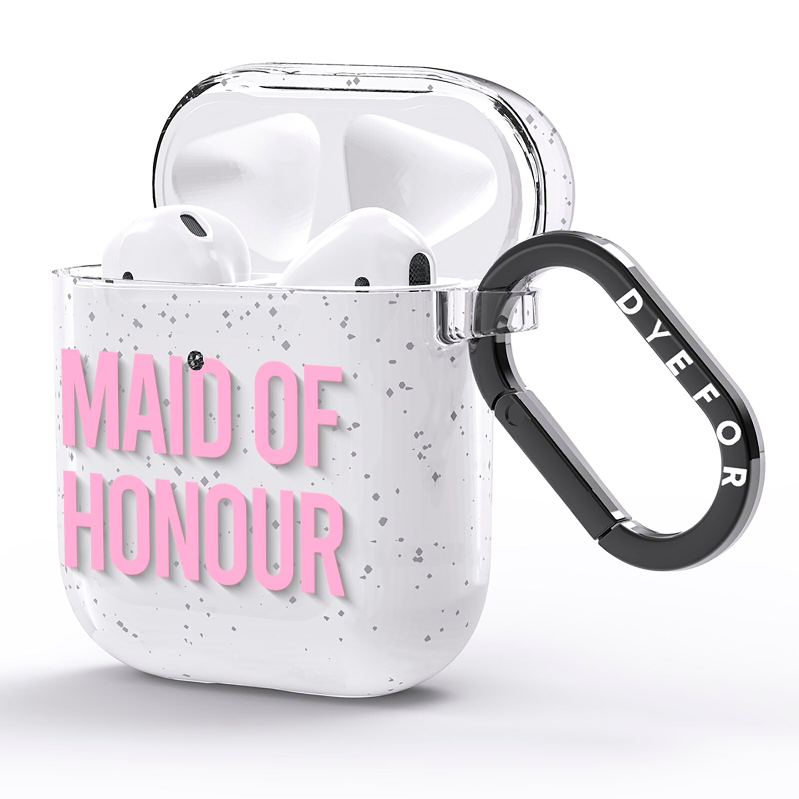 Maid of Honour AirPods Glitter Case Side Image