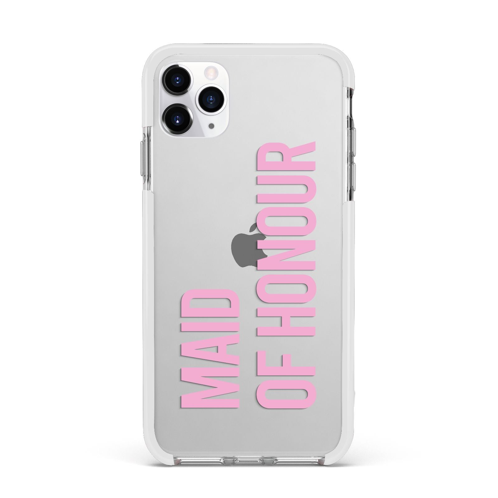 Maid of Honour Apple iPhone 11 Pro Max in Silver with White Impact Case