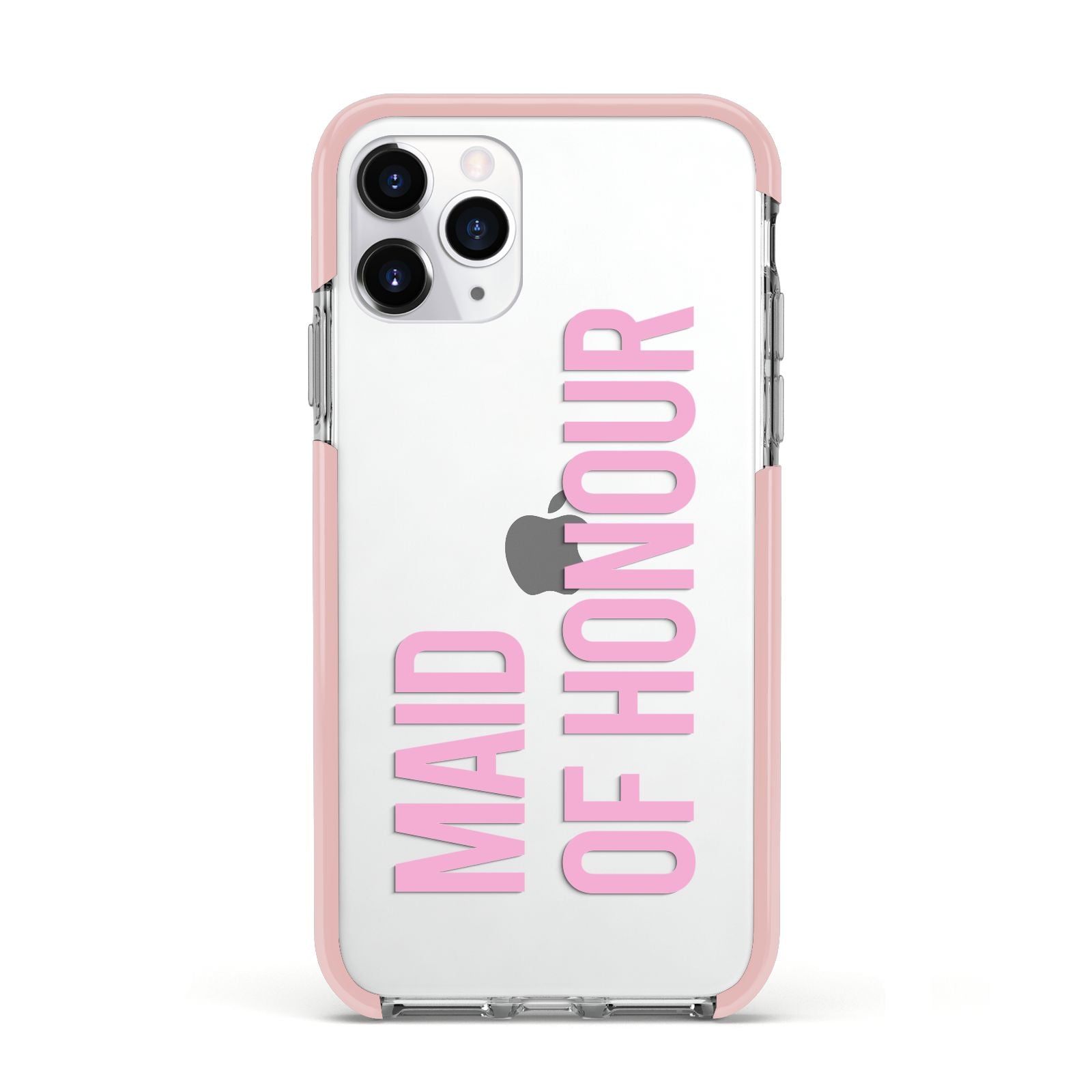 Maid of Honour Apple iPhone 11 Pro in Silver with Pink Impact Case