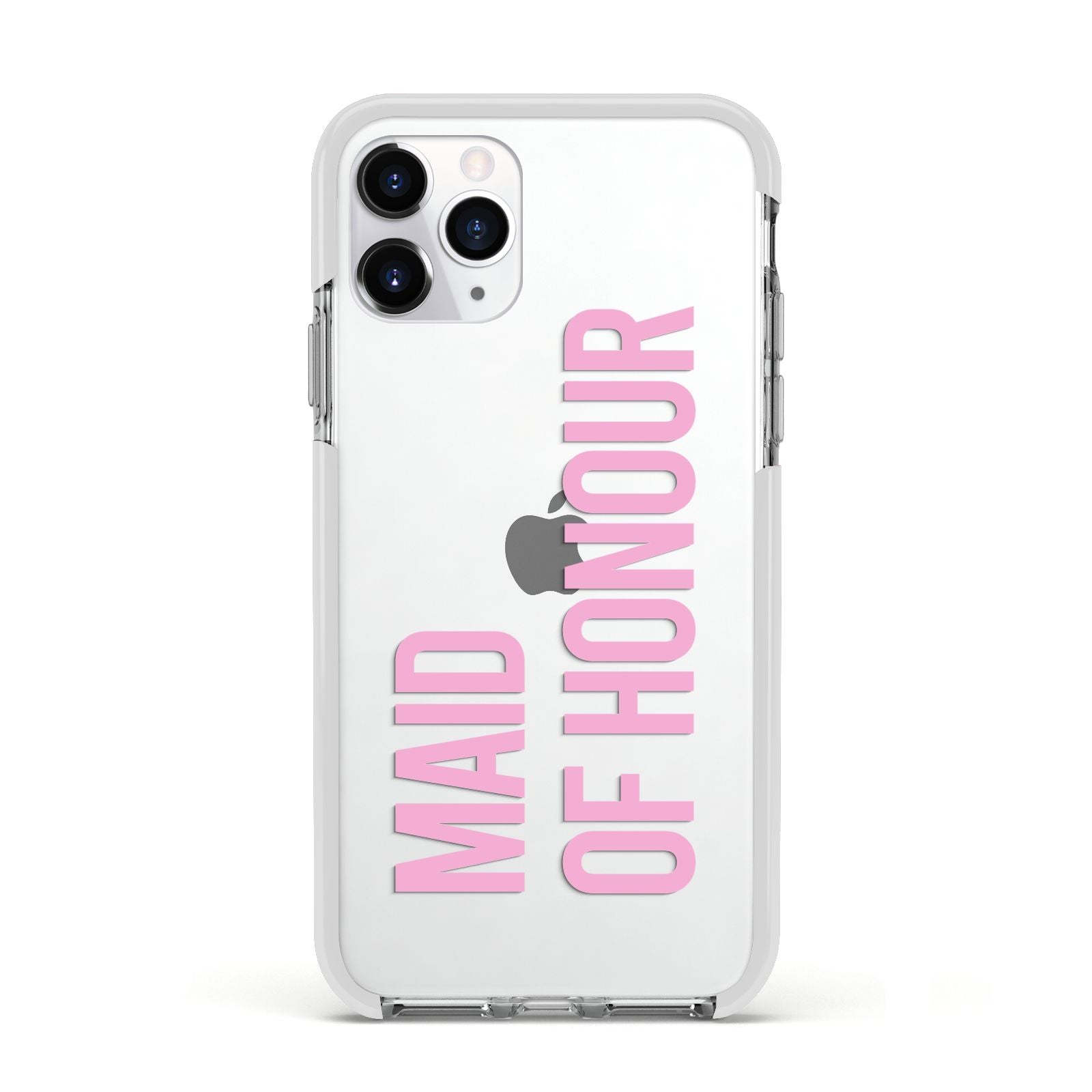 Maid of Honour Apple iPhone 11 Pro in Silver with White Impact Case