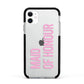 Maid of Honour Apple iPhone 11 in White with Black Impact Case