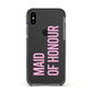 Maid of Honour Apple iPhone Xs Impact Case Black Edge on Black Phone