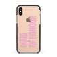 Maid of Honour Apple iPhone Xs Impact Case Black Edge on Gold Phone