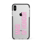 Maid of Honour Apple iPhone Xs Max Impact Case Black Edge on Silver Phone