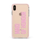 Maid of Honour Apple iPhone Xs Max Impact Case Pink Edge on Gold Phone