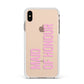 Maid of Honour Apple iPhone Xs Max Impact Case White Edge on Gold Phone