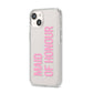 Maid of Honour iPhone 14 Clear Tough Case Starlight Angled Image