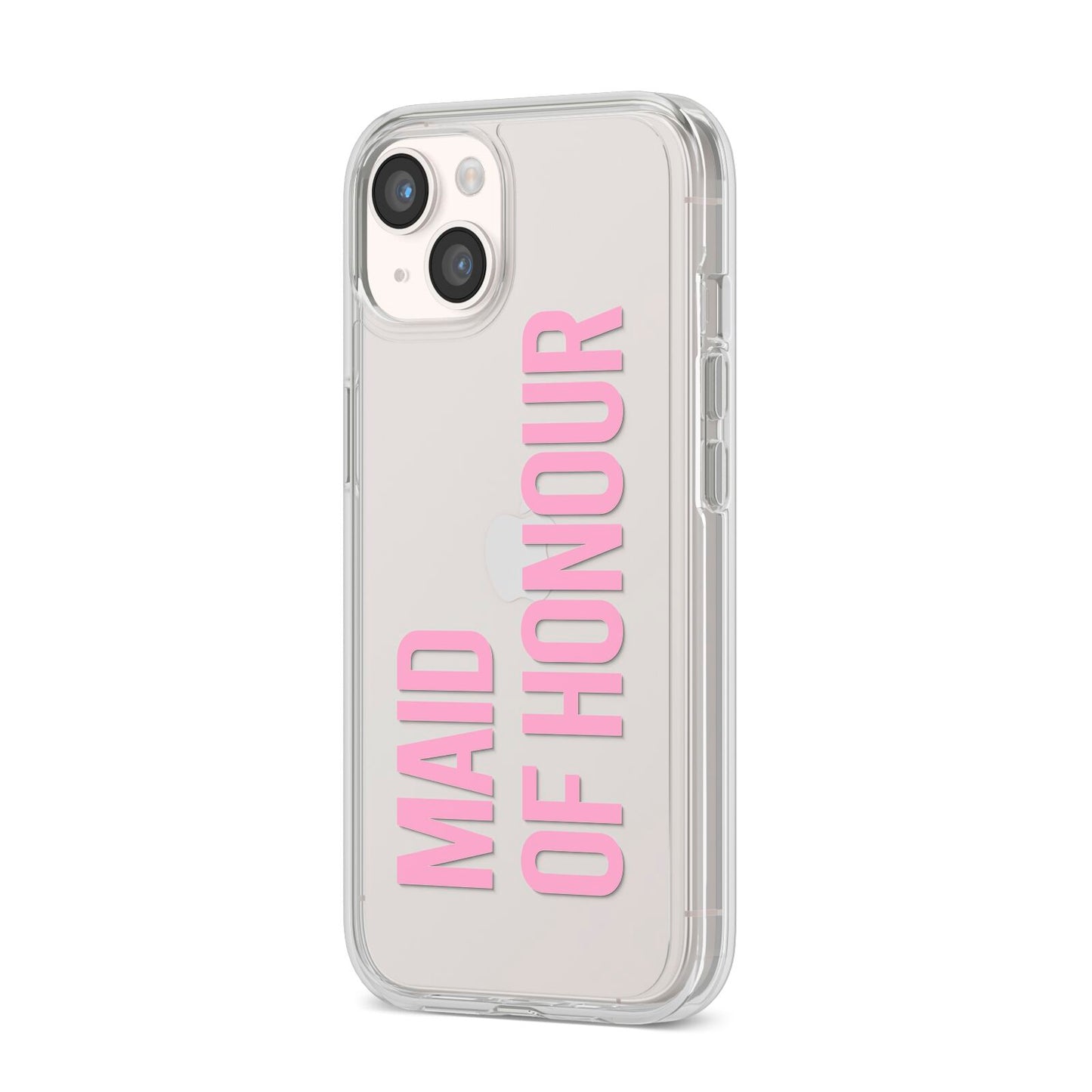 Maid of Honour iPhone 14 Clear Tough Case Starlight Angled Image