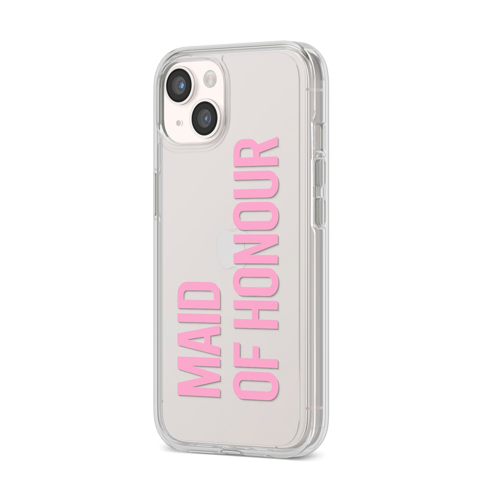 Maid of Honour iPhone 14 Clear Tough Case Starlight Angled Image