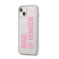 Maid of Honour iPhone 14 Plus Clear Tough Case Starlight Angled Image