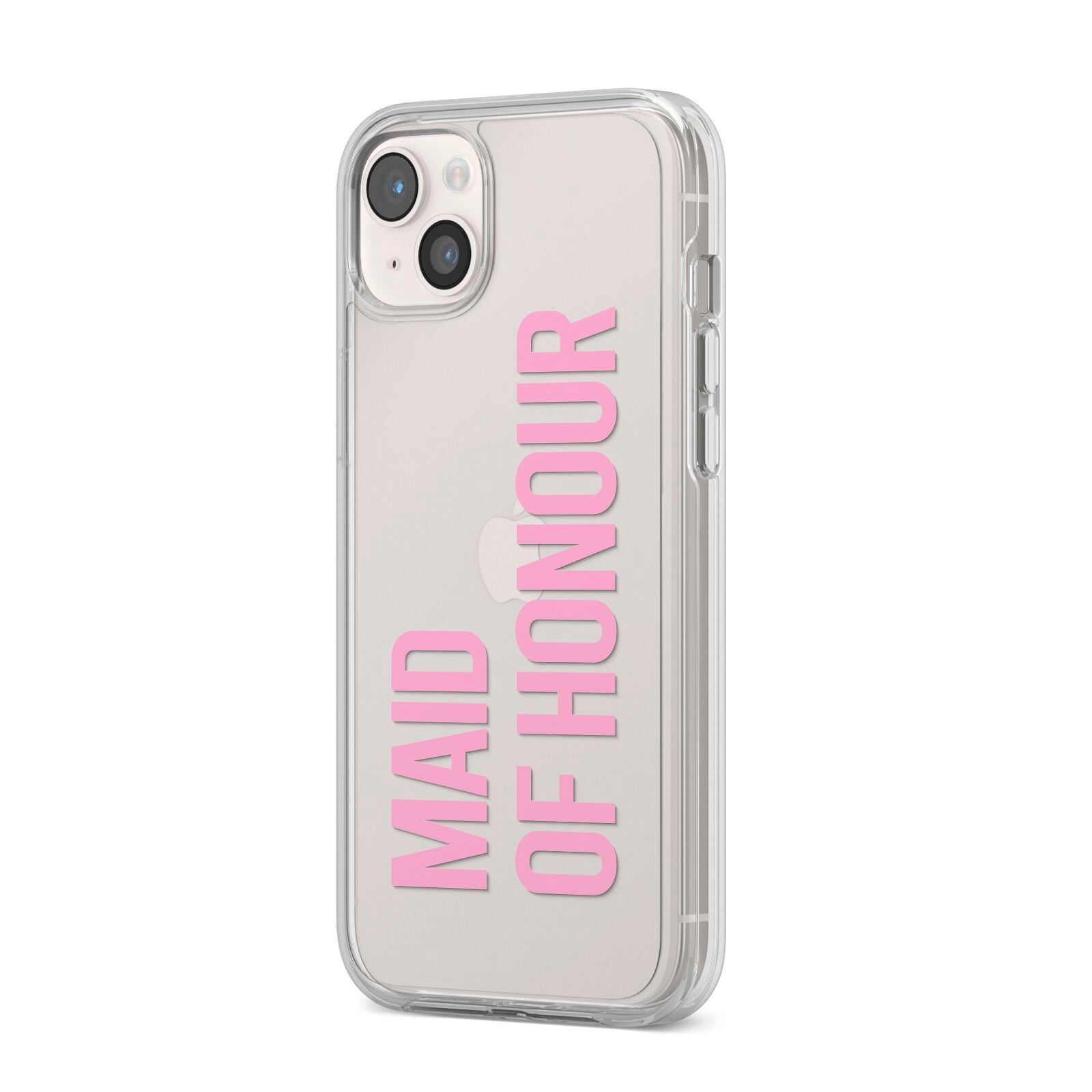 Maid of Honour iPhone 14 Plus Clear Tough Case Starlight Angled Image