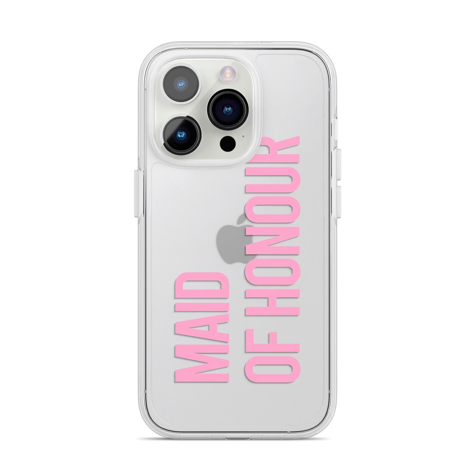 Maid of Honour iPhone 14 Pro Clear Tough Case Silver