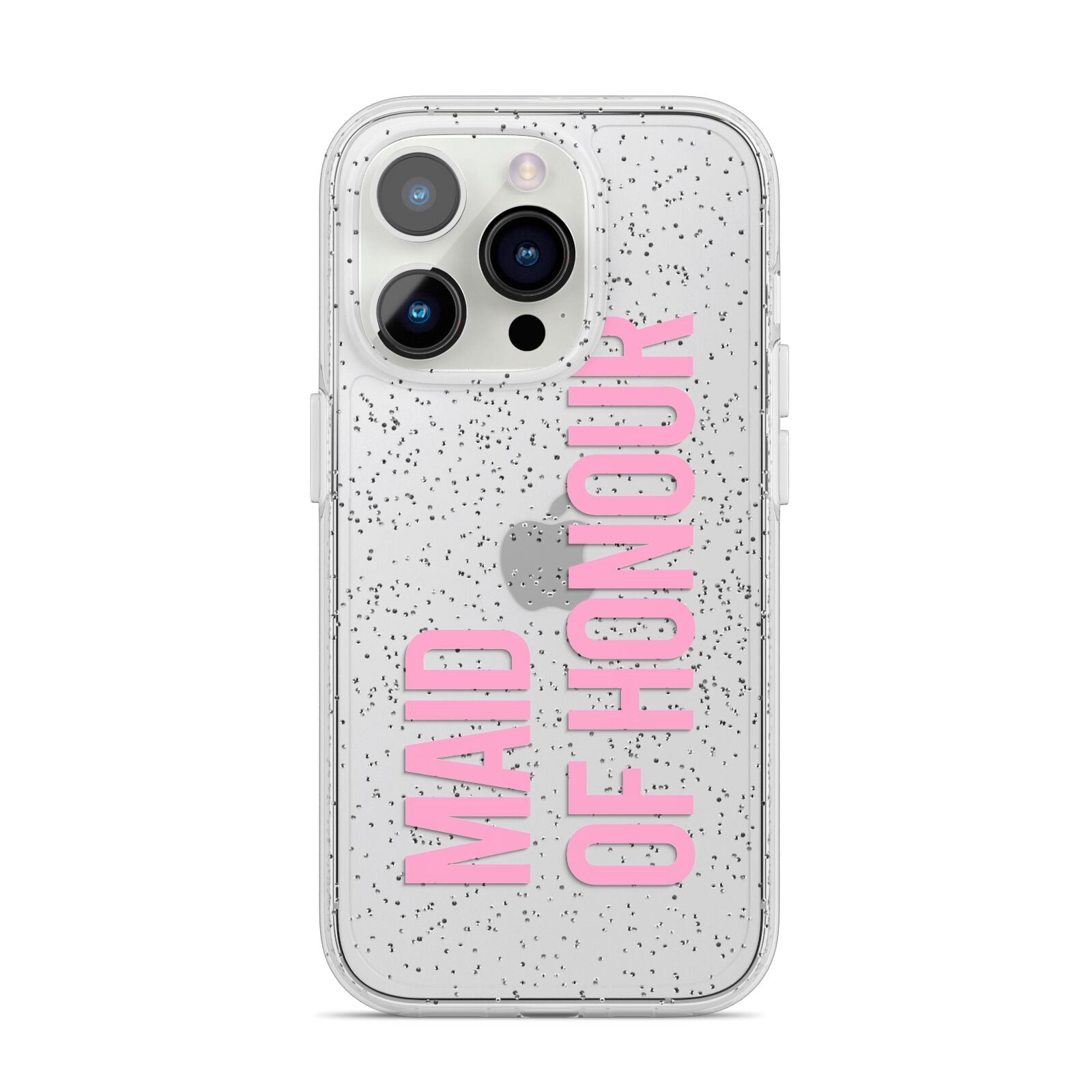Maid of Honour iPhone 14 Pro Glitter Tough Case Silver