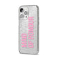 Maid of Honour iPhone 14 Pro Max Glitter Tough Case Silver Angled Image