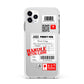 Mail Stickers with Name Apple iPhone 11 Pro Max in Silver with White Impact Case