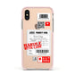 Mail Stickers with Name Apple iPhone Xs Impact Case Pink Edge on Gold Phone