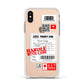 Mail Stickers with Name Apple iPhone Xs Impact Case White Edge on Gold Phone