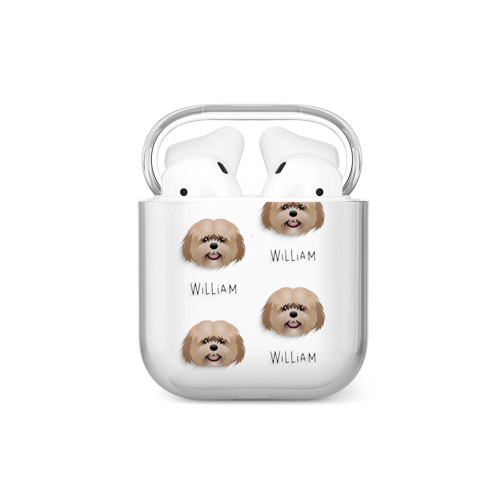 Mal Shi Icon with Name AirPods Case
