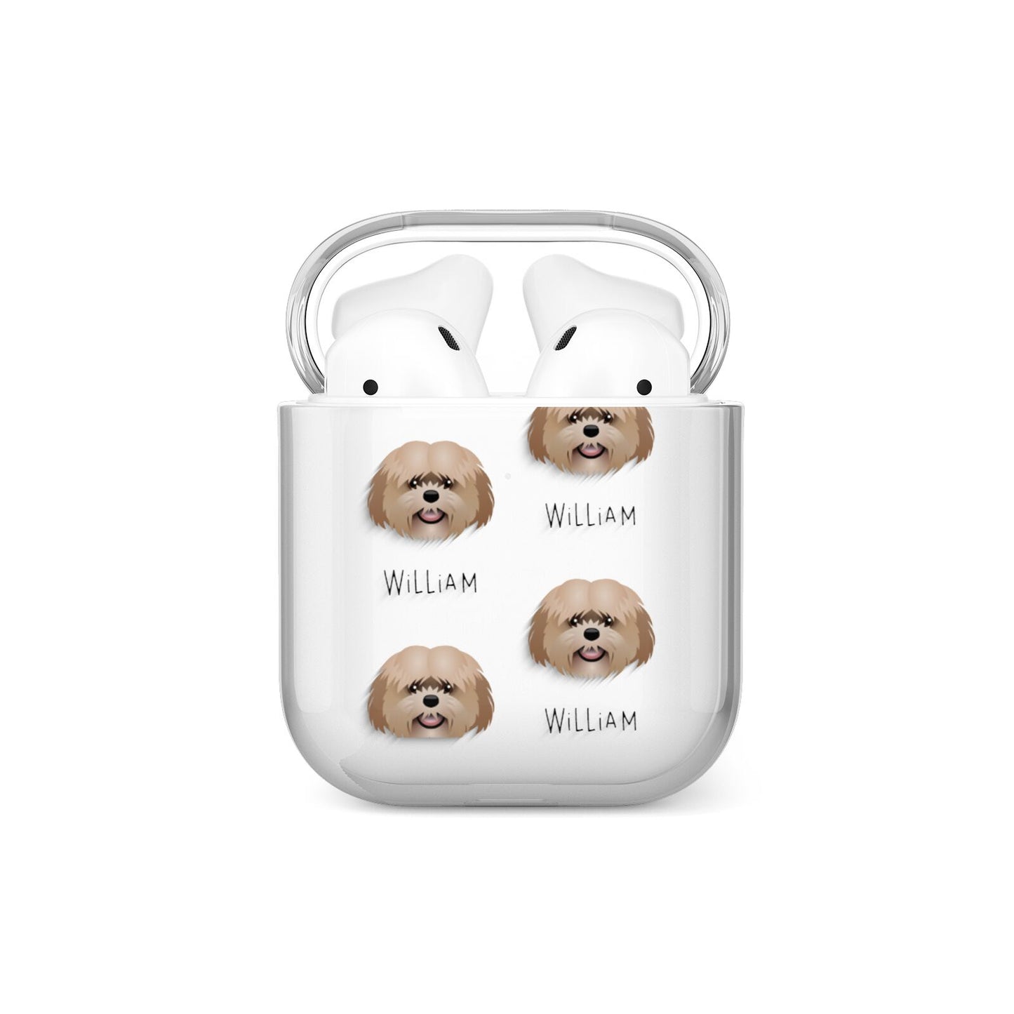 Mal Shi Icon with Name AirPods Case