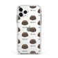 Mal Shi Icon with Name Apple iPhone 11 Pro in Silver with White Impact Case