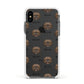 Mal Shi Icon with Name Apple iPhone Xs Impact Case White Edge on Black Phone