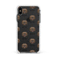 Mal Shi Icon with Name Apple iPhone Xs Max Impact Case White Edge on Black Phone
