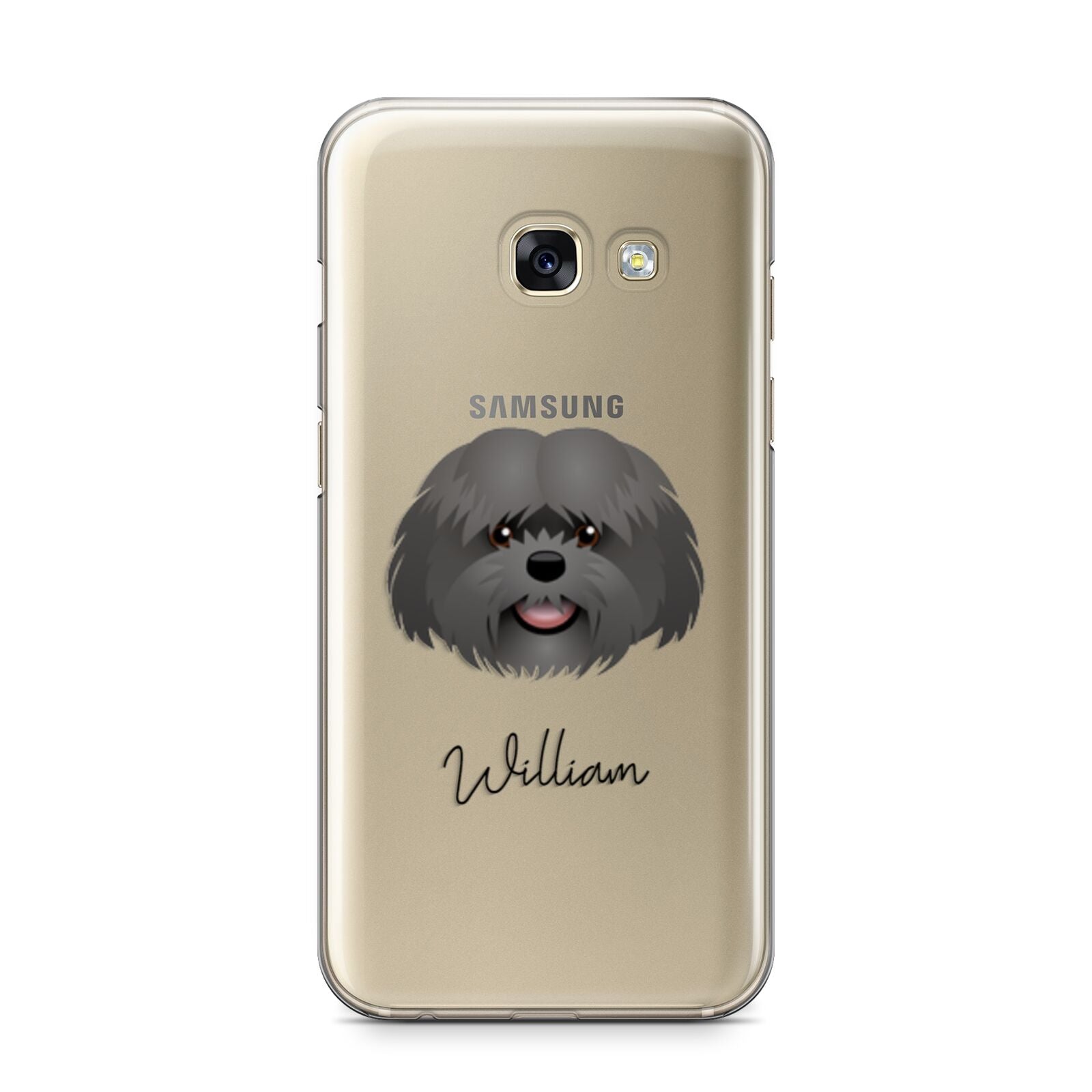Mal Shi Personalised Samsung Galaxy A3 2017 Case on gold phone