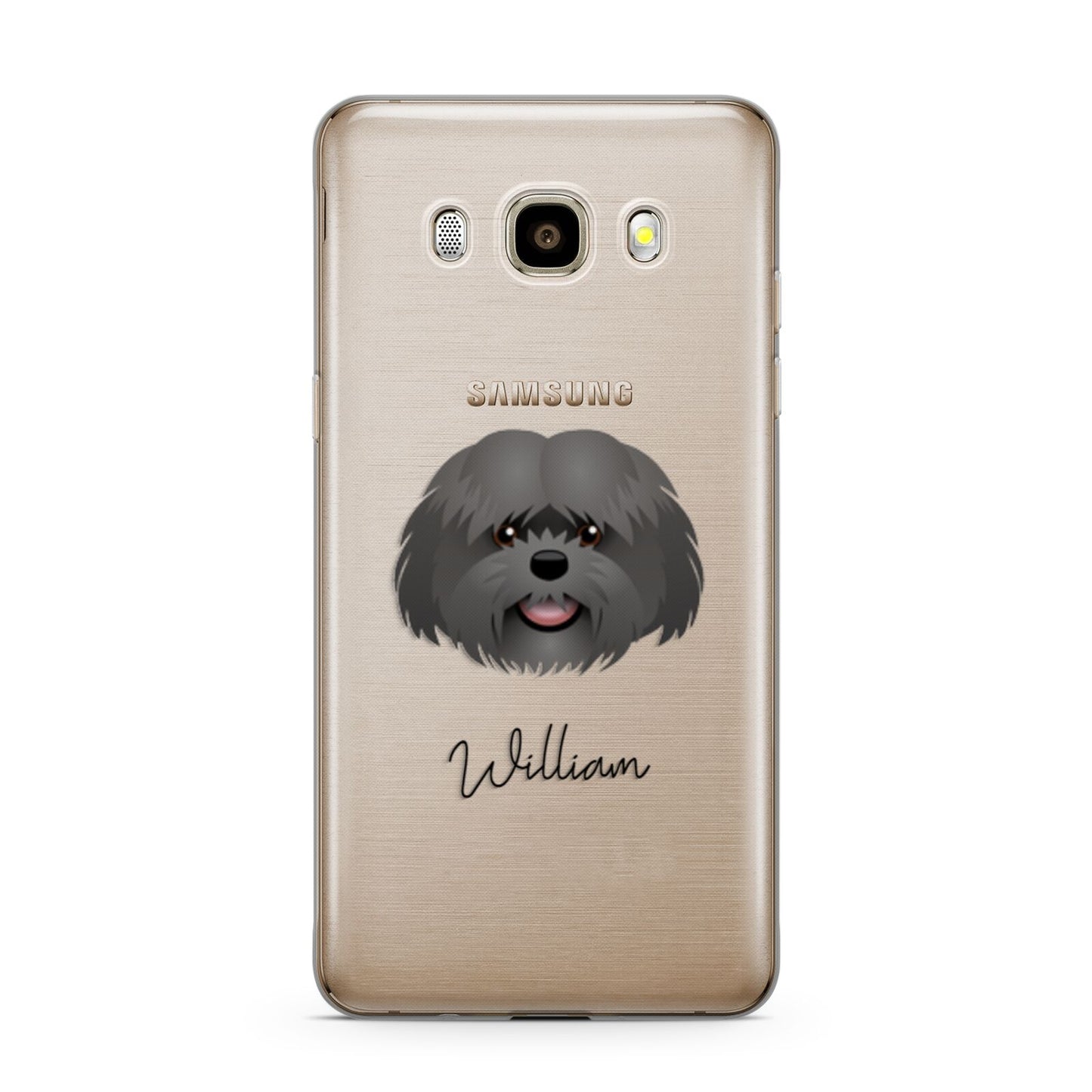 Mal Shi Personalised Samsung Galaxy J7 2016 Case on gold phone