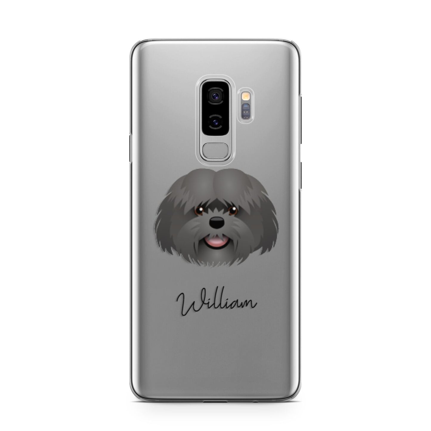 Mal Shi Personalised Samsung Galaxy S9 Plus Case on Silver phone
