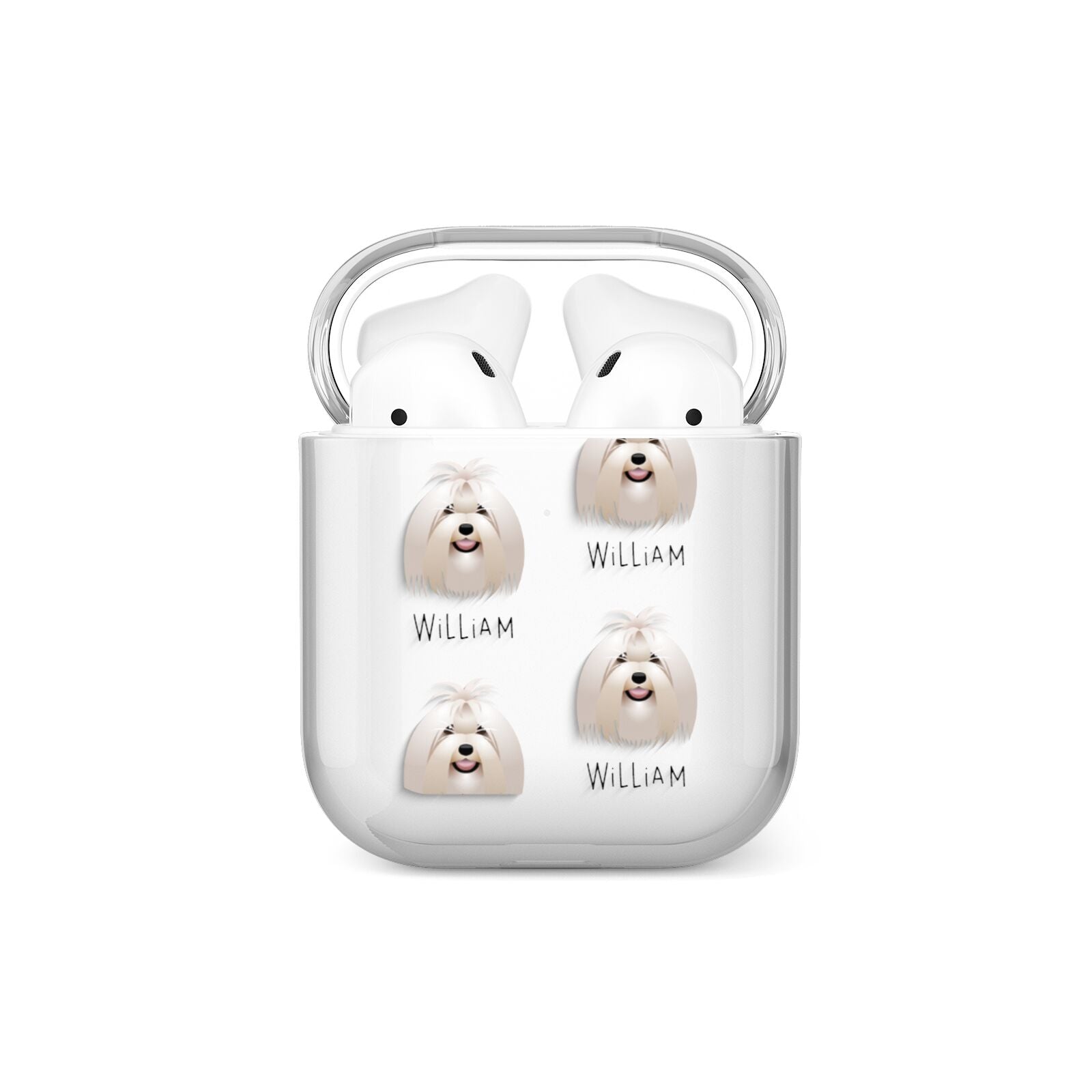 Maltese Icon with Name AirPods Case