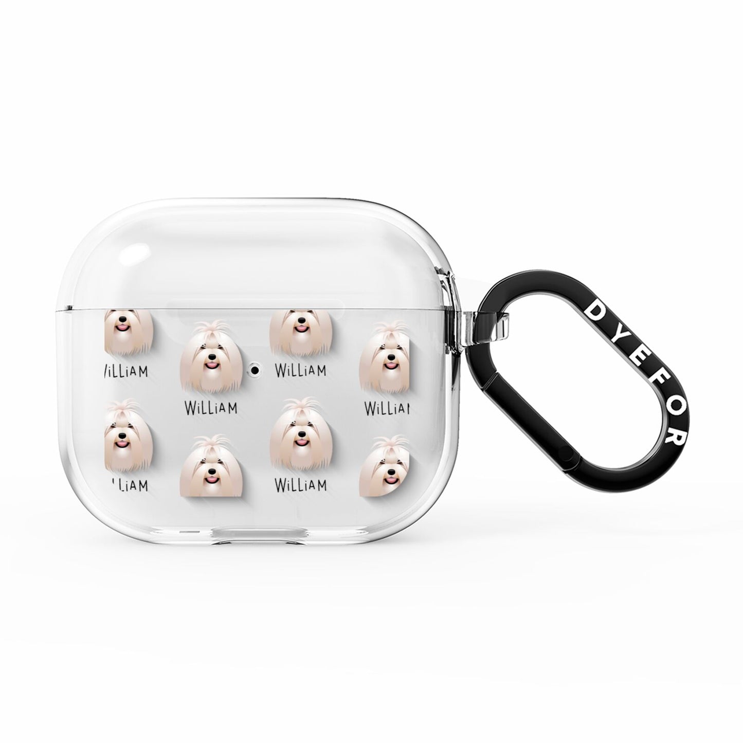Maltese Icon with Name AirPods Clear Case 3rd Gen