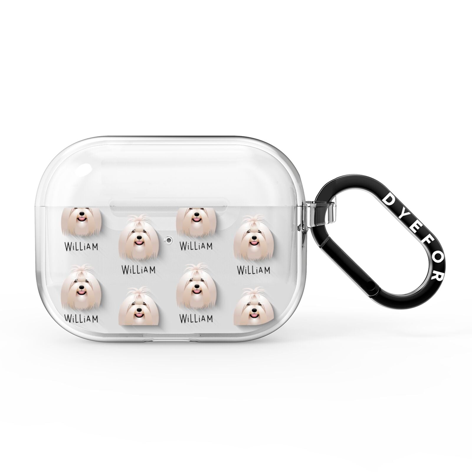 Maltese Icon with Name AirPods Pro Clear Case