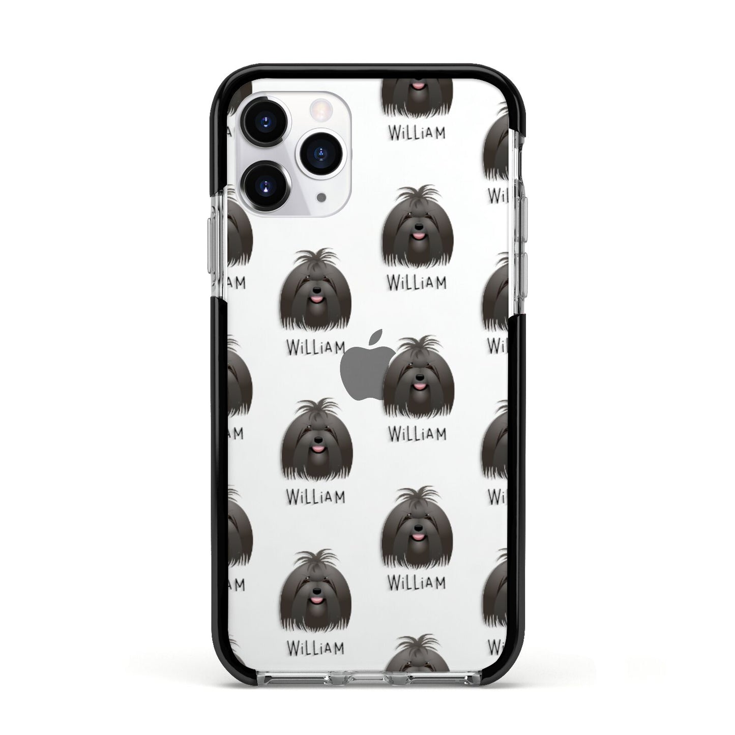 Maltese Icon with Name Apple iPhone 11 Pro in Silver with Black Impact Case