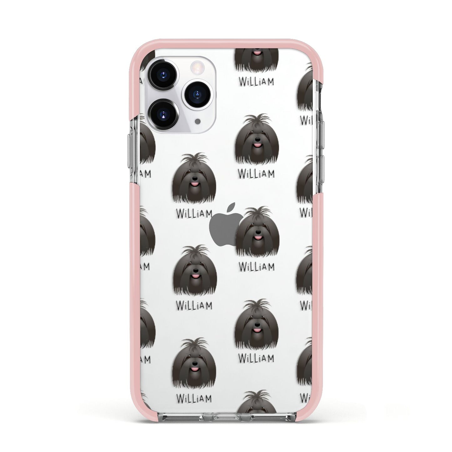 Maltese Icon with Name Apple iPhone 11 Pro in Silver with Pink Impact Case