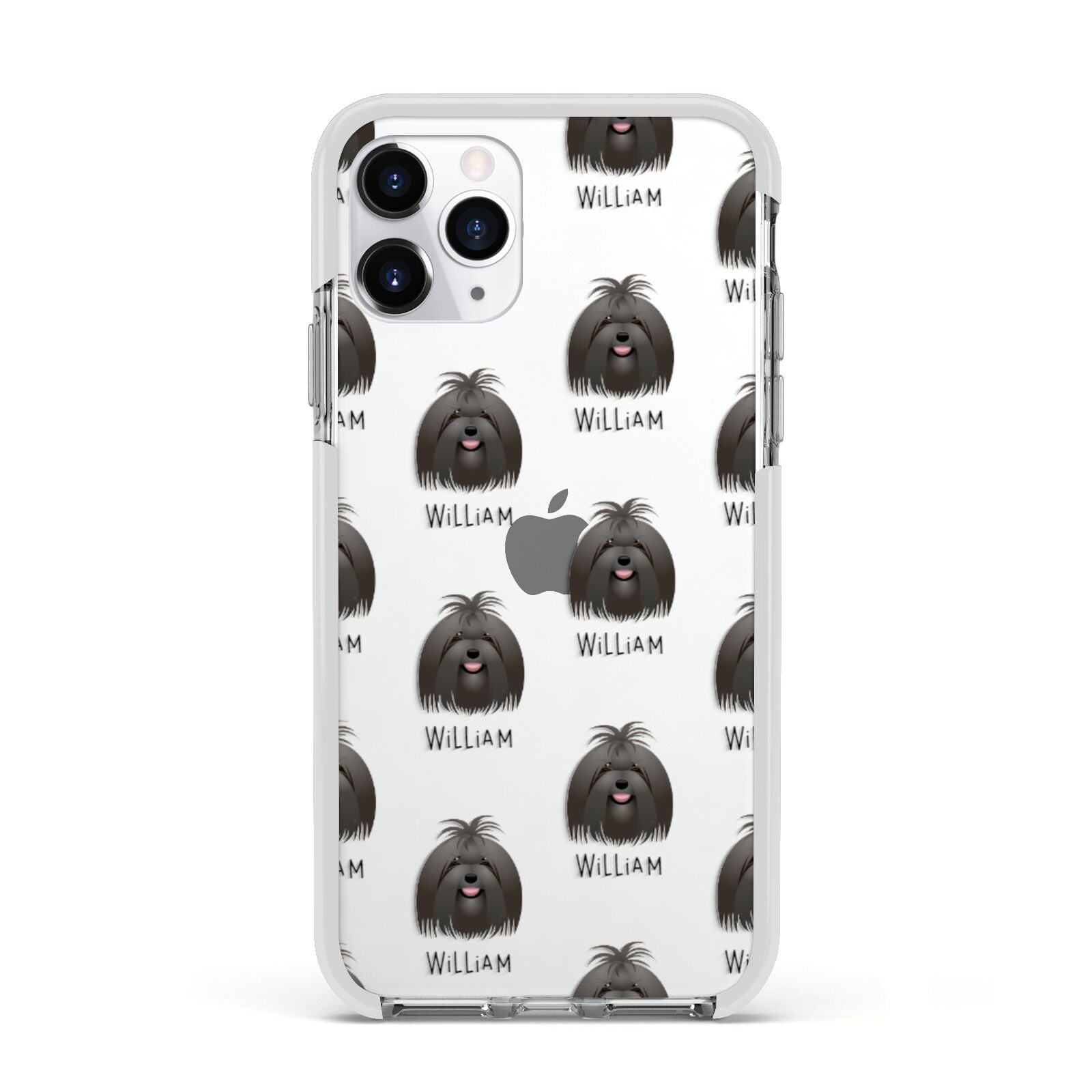 Maltese Icon with Name Apple iPhone 11 Pro in Silver with White Impact Case