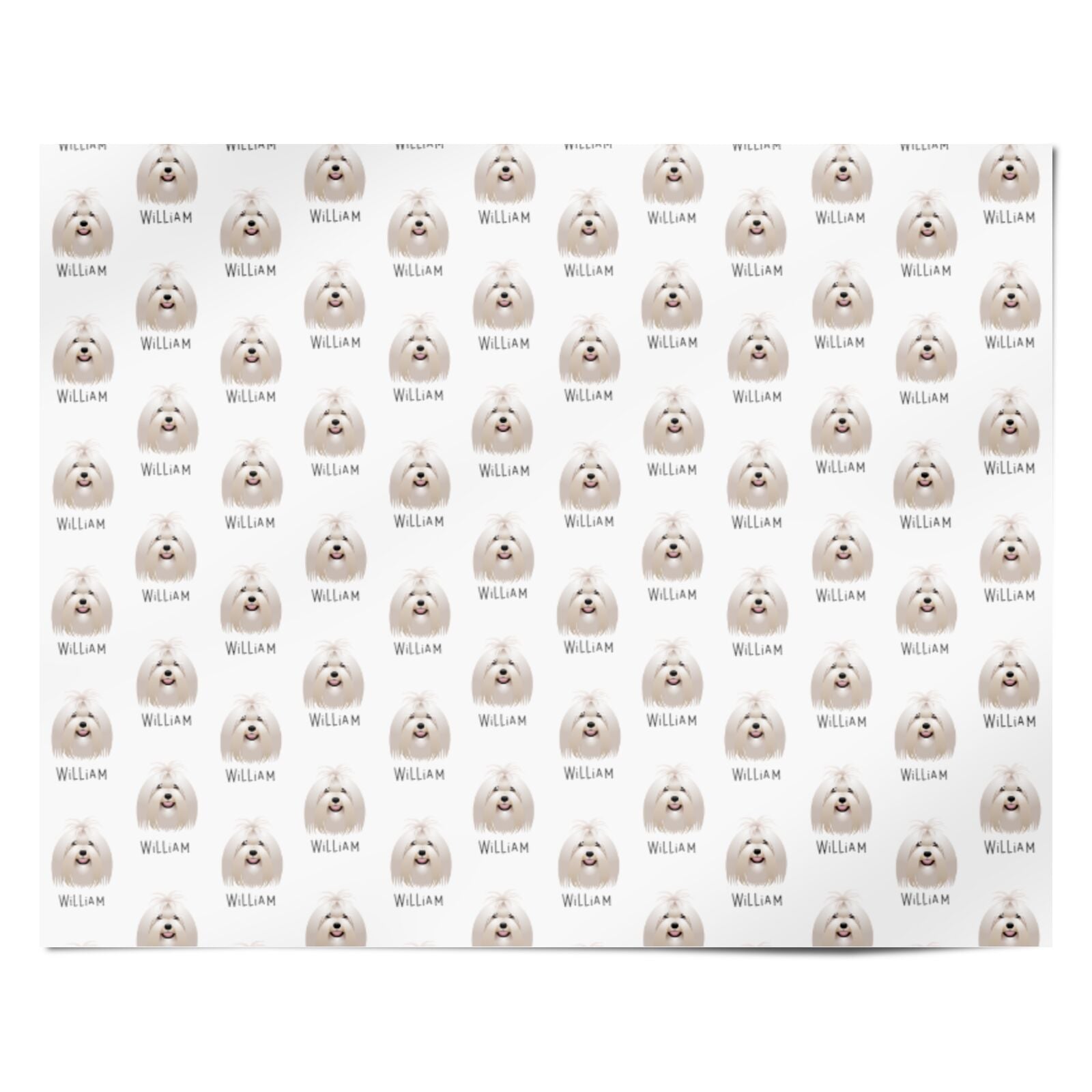 Maltese Icon with Name Personalised Wrapping Paper Alternative