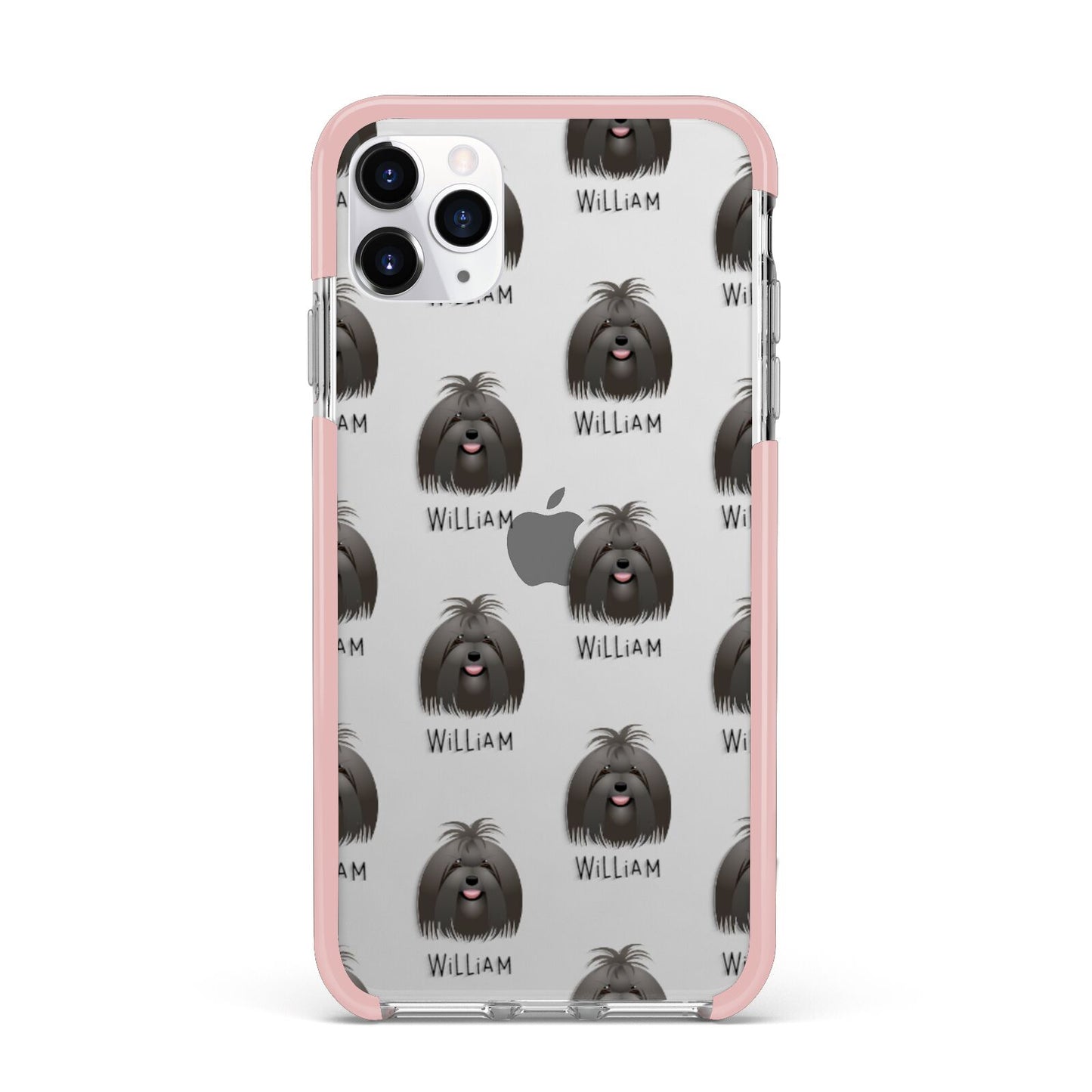 Maltese Icon with Name iPhone 11 Pro Max Impact Pink Edge Case