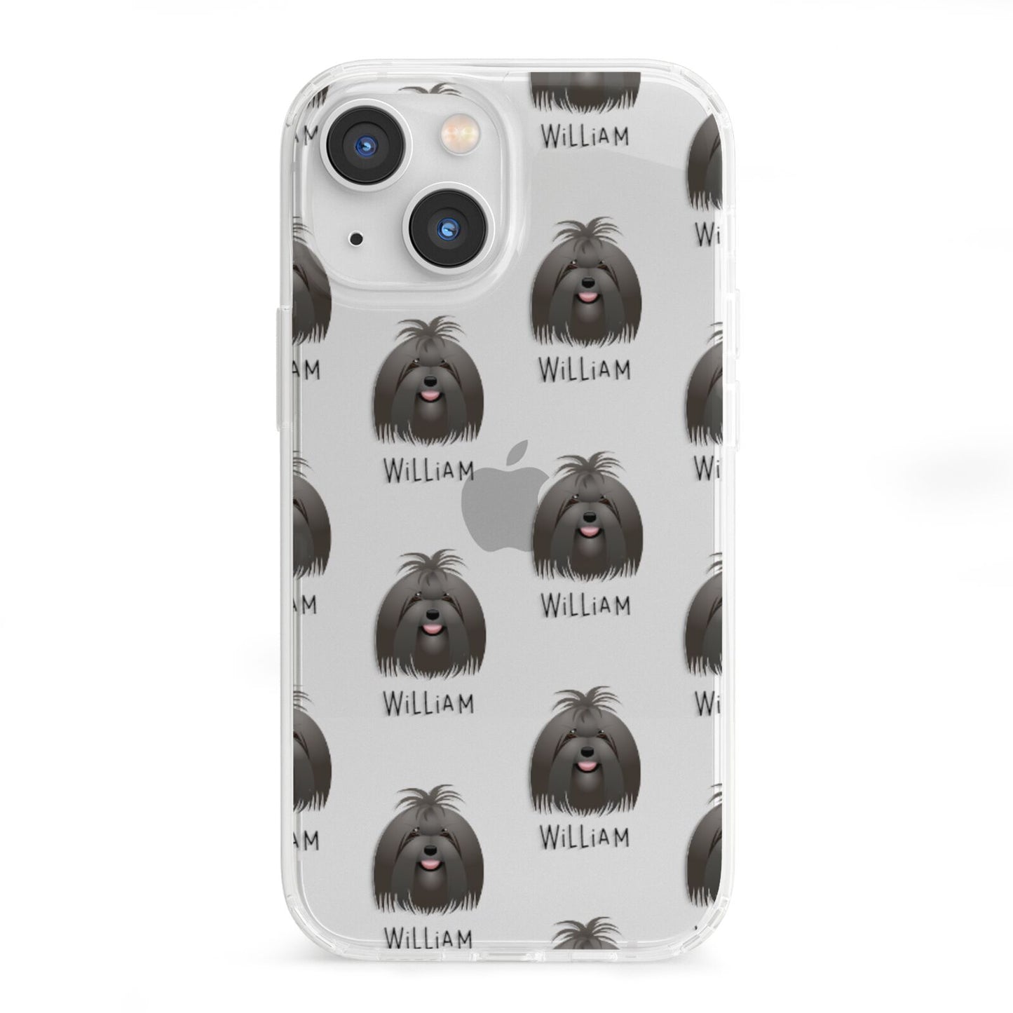 Maltese Icon with Name iPhone 13 Mini Clear Bumper Case