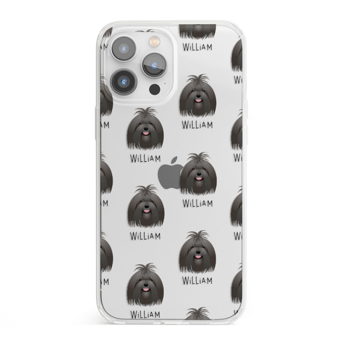 Maltese Icon with Name iPhone 13 Pro Max Clear Bumper Case