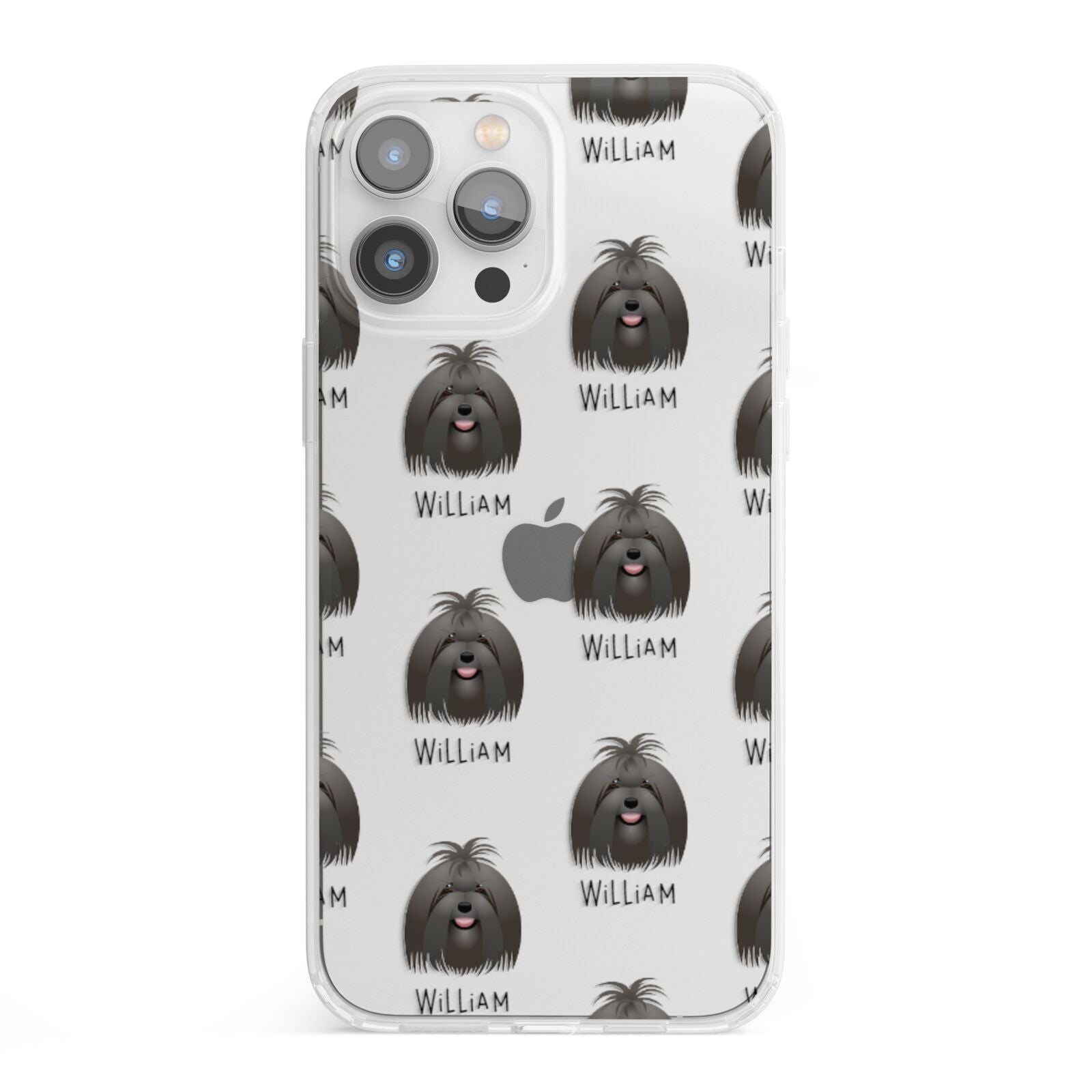 Maltese Icon with Name iPhone 13 Pro Max Clear Bumper Case