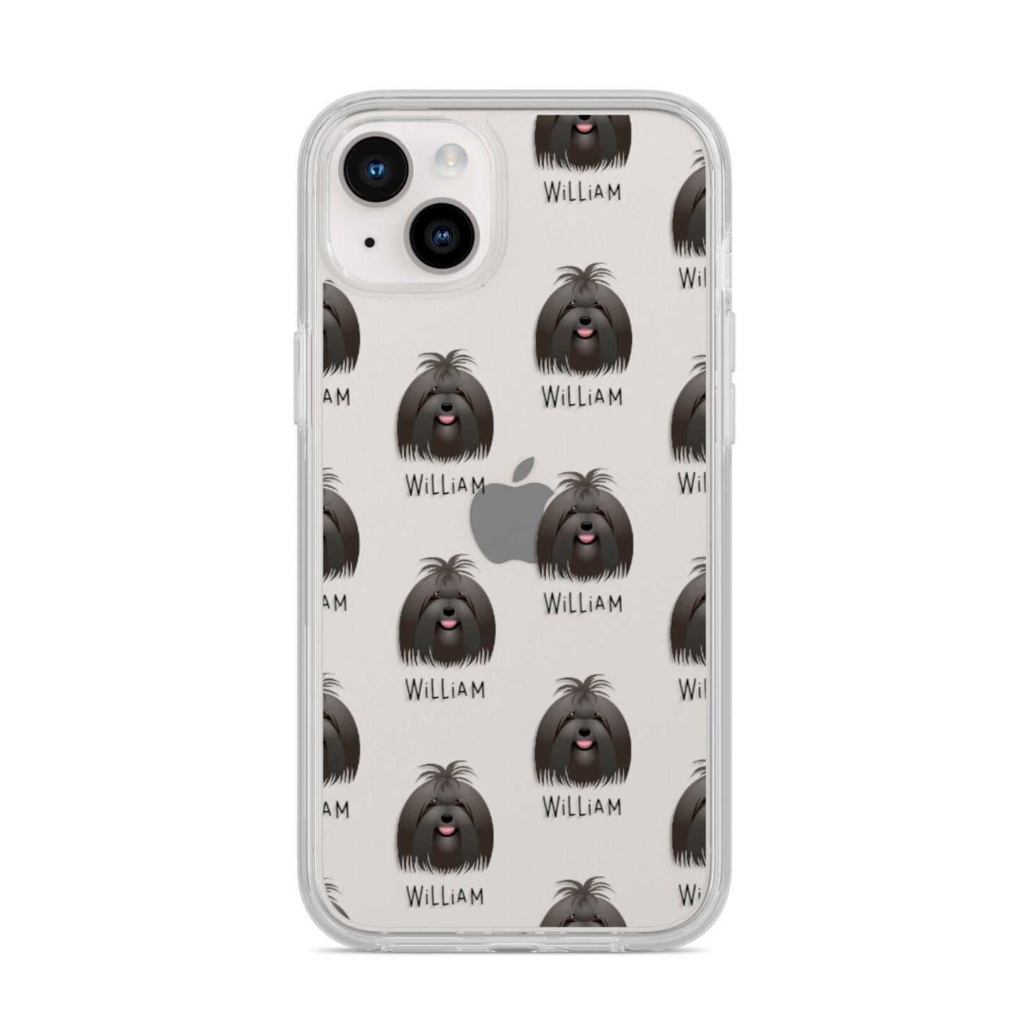 Maltese Icon with Name iPhone 14 Plus Clear Tough Case Starlight