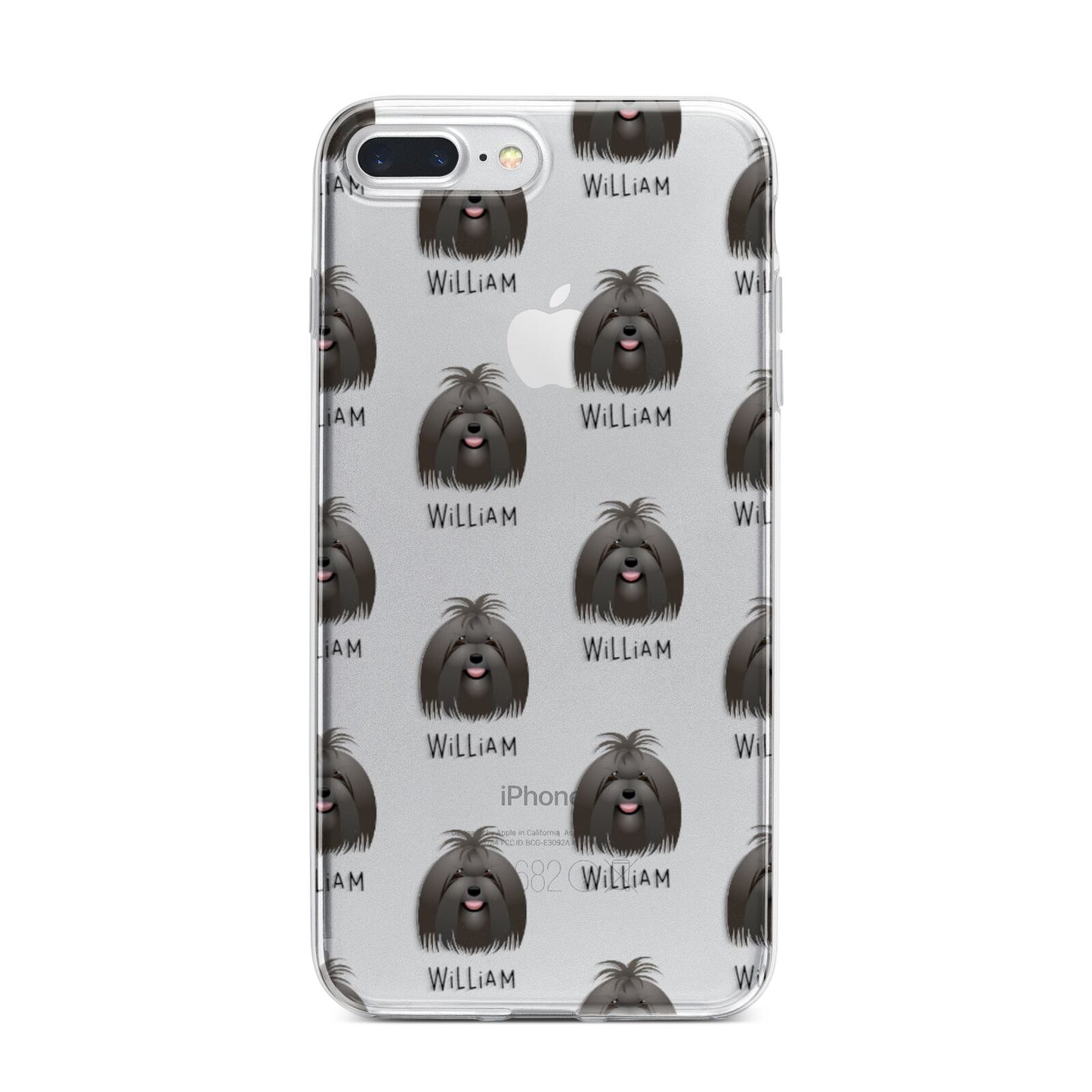 Maltese Icon with Name iPhone 7 Plus Bumper Case on Silver iPhone