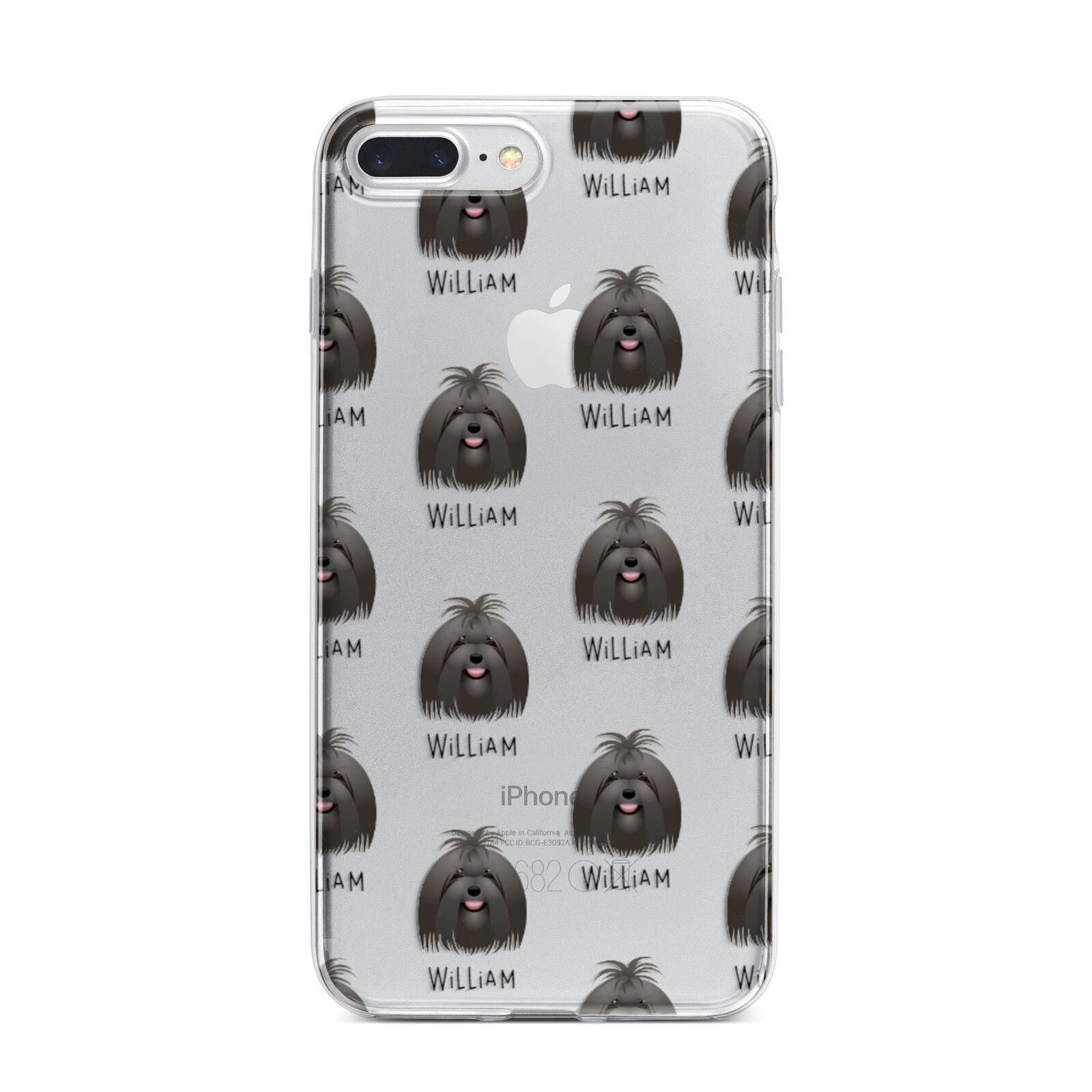 Maltese Icon with Name iPhone 7 Plus Bumper Case on Silver iPhone