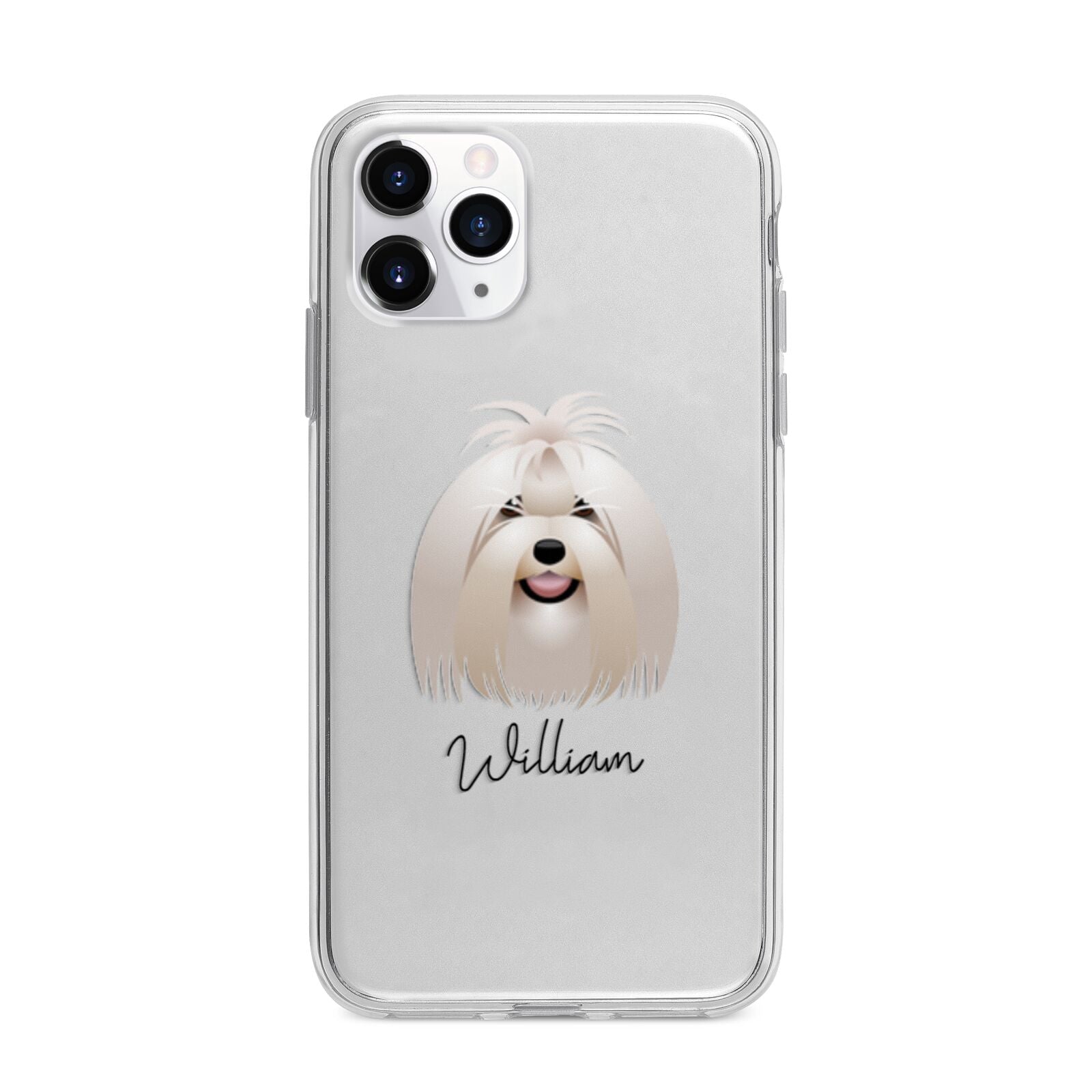 Maltese Personalised Apple iPhone 11 Pro in Silver with Bumper Case